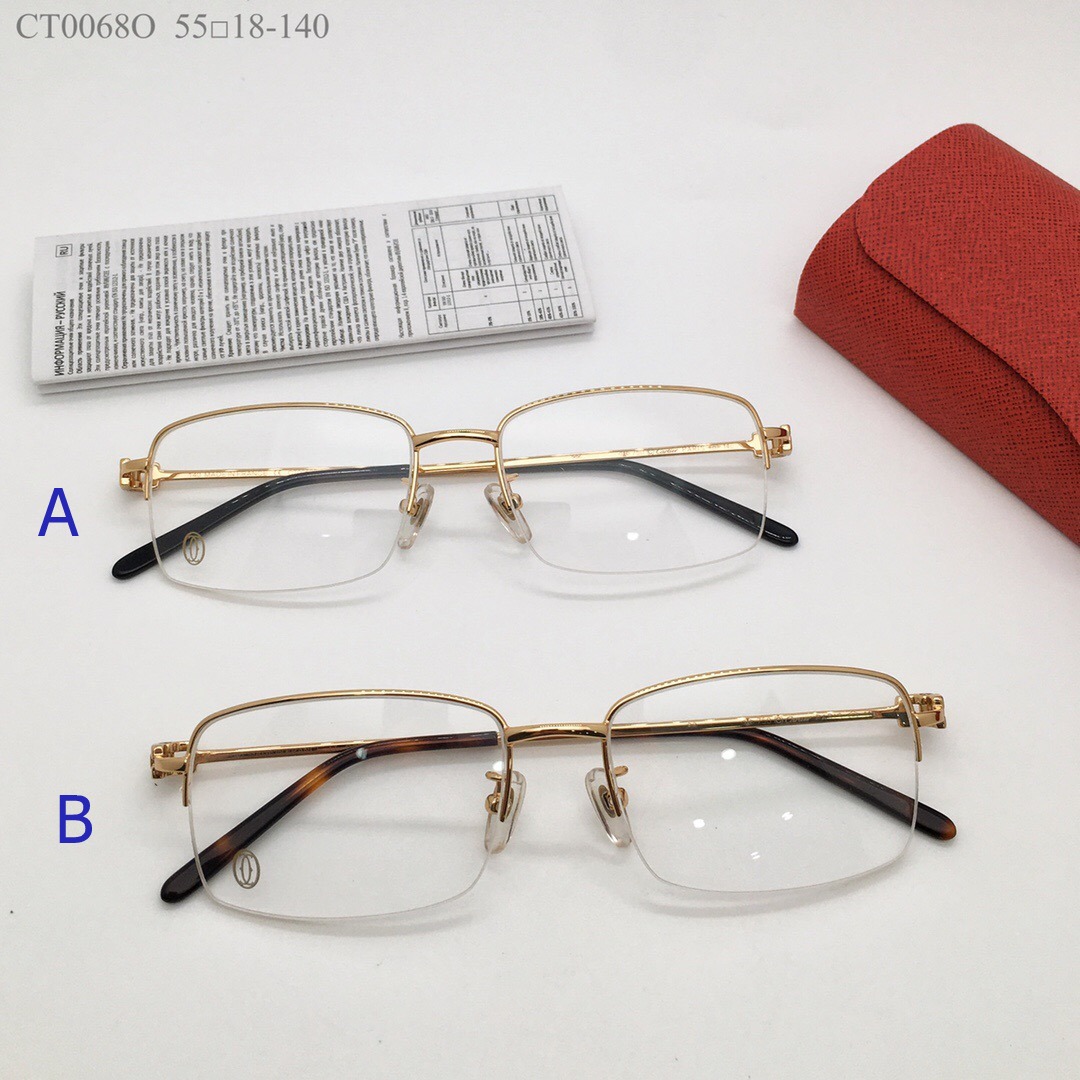 Premiere Cartier Copy Eyeglasses Half Glass CT0068O